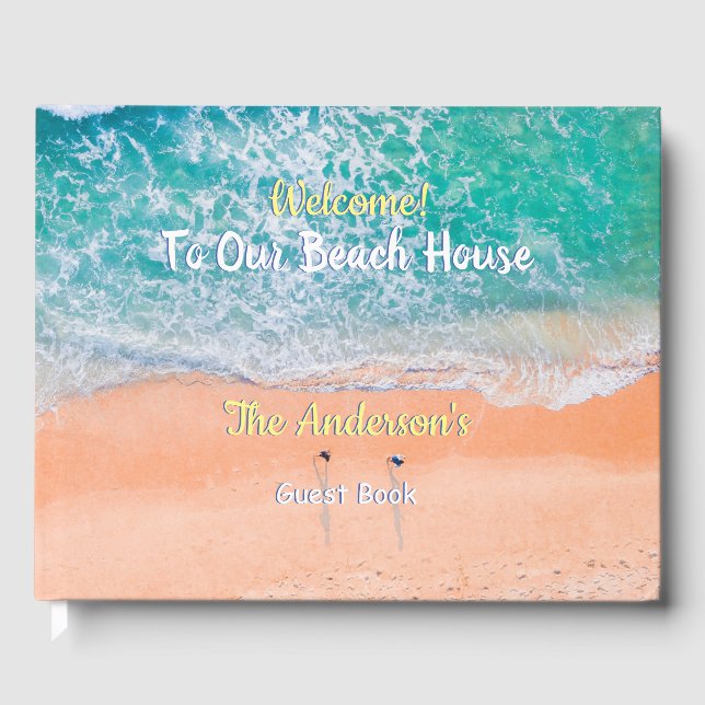Välkommen till vårt båthus, Beach Scene Gästböcker (Framsida)