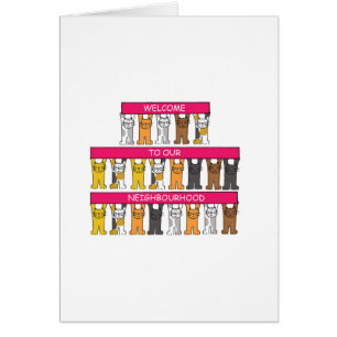 Välkommen till vårt grannskap, Tecknad Cats Hälsningskort