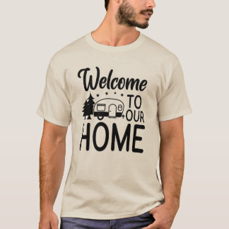 Välkommen till vårt hem – Familjekärlek & mysigt h T Shirt