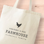 Välkommen till vårt lantbruk Land Rustic Chicken Tygkasse<br><div class="desc">Utformningen består av Modern Land Rustic med "välkommen till vårt lantbruk"-typografi. Finns här: http://www.zazzle.com/store/selectpartysupplies</div>