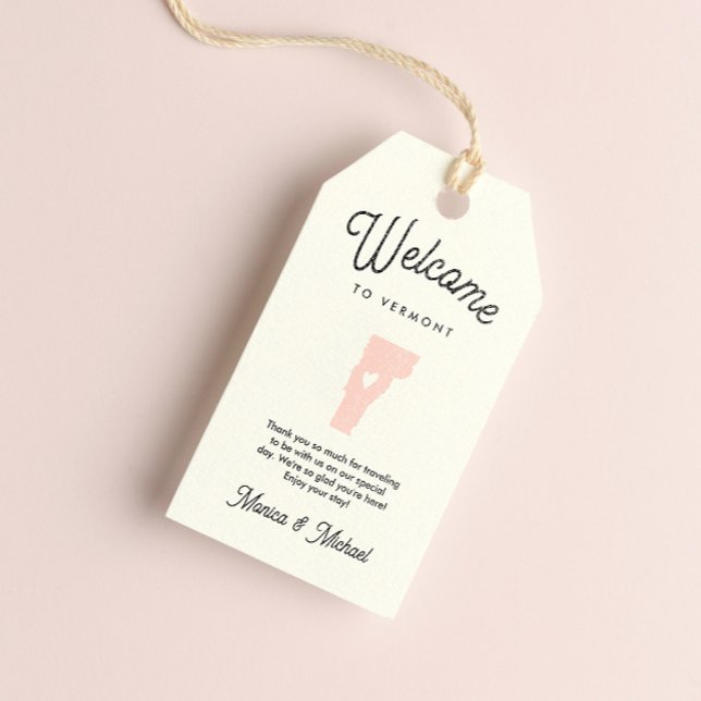 Välkommen till VERMONT  Bröllop i ALLA FÄRGER!! Presentetikett (Skapare uppladdad)