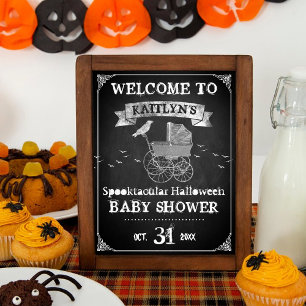 Välkommen till vintage Barnvagn Halloween Baby Sho Poster