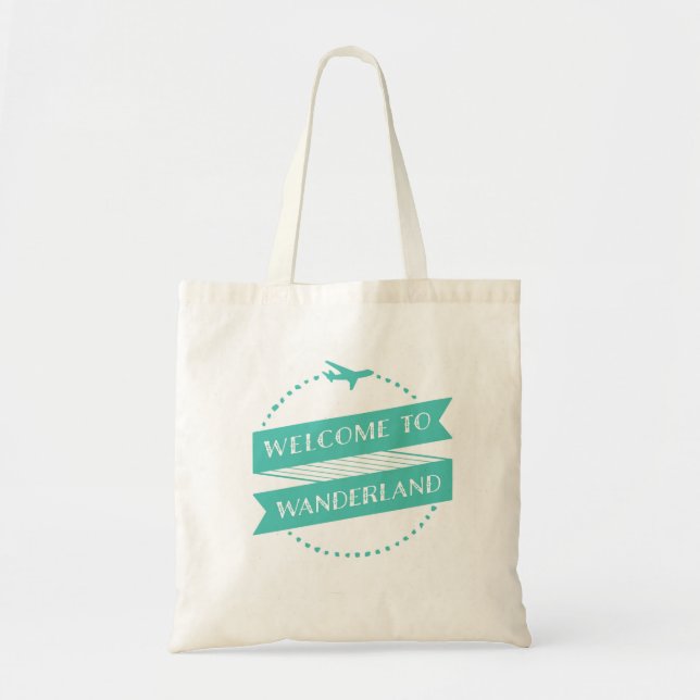 Välkommen till Wanderland Tote Bag Tygkasse (Framsidan)