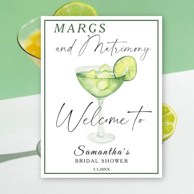 Välkommen till Watercolor Margarita Möhippa Poster (Skapare uppladdad)