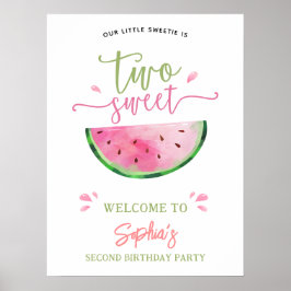 Välkommen till Watermelon Birthday Poster