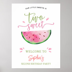 Välkommen till Watermelon Birthday Poster