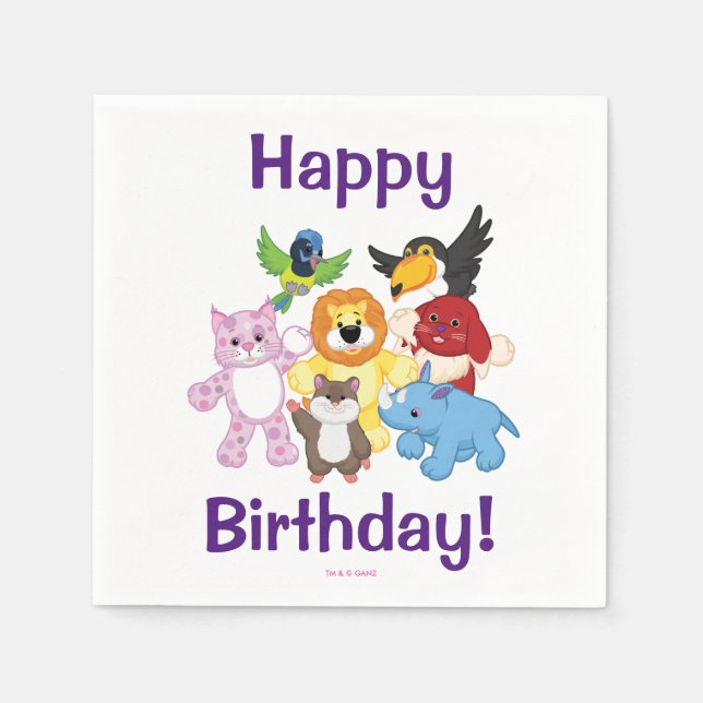 Välkommen till Webkinz! Pappersservett (Framsidan)