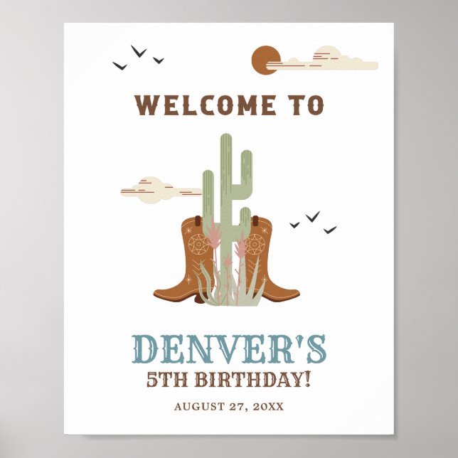 Välkommen till western Vilda western Cowboys Födel Poster (Framsidan)