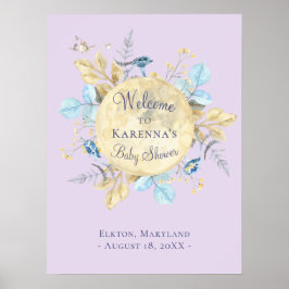 Välkommen till Whimsique Måne Lavender Lila Baby S Poster