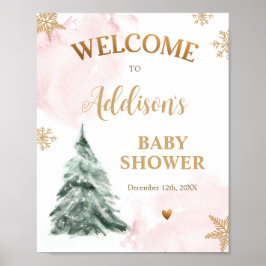 Välkommen till Winter Baby Shower-Kallet utanför S Poster