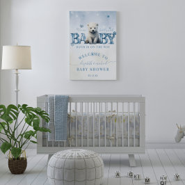 Välkommen till Winter Modern Barly Wait Baby Showe Poster