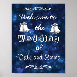 Välkommen till Winter Wedof Add Namn Poster