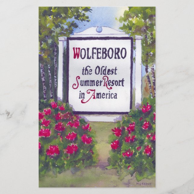 Välkommen till Wolfeboro NH-signalen Brevpapper (Framsida)