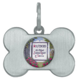 Välkommen till Wolfeboro NH-signalen Namnbricka Husdjur