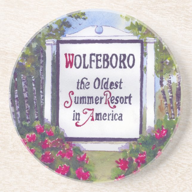 Välkommen till Wolfeboro NH-signalen Underlägg (Framsidan)