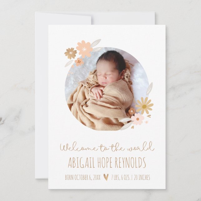 Välkommen till World Baby Birth Photo Annoucement (Framsida)