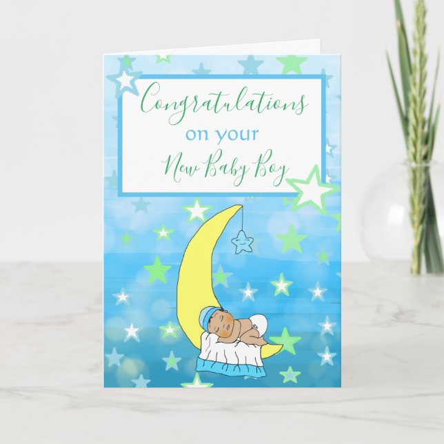 Välkommen till World Nyfödd bebis Boy Card Kort (Framsida)