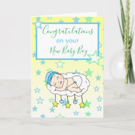 Välkommen till World Nyfödd bebis Boy Card Kort