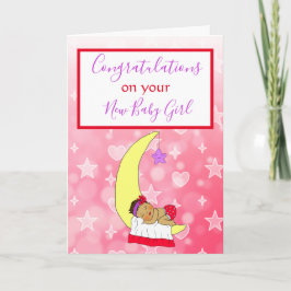 Välkommen till World Nyfödd bebis Girl Ethnic Baby Kort