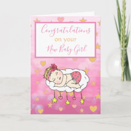 Välkommen till World Nyfödd bebis Girl Kort