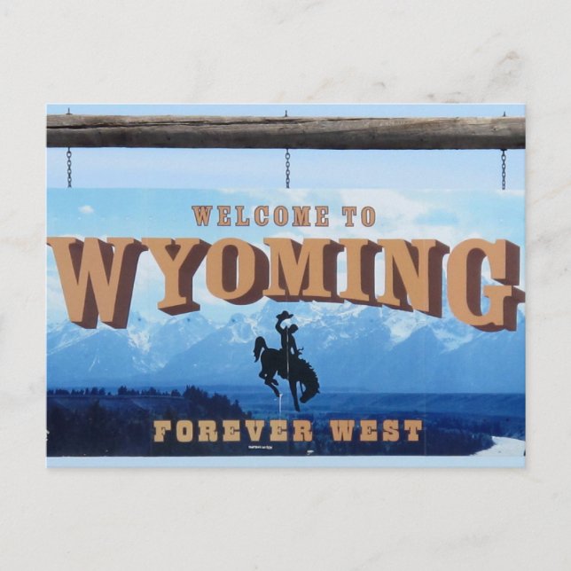 Välkommen till Wyoming-vykort med 2015 års kalende Vykort (Framsida)