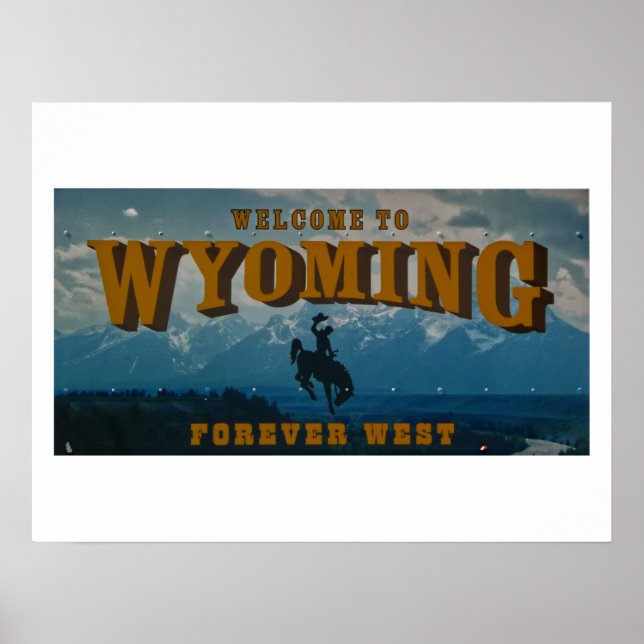 Välkommen till Wyoming-vykort Poster (Framsidan)
