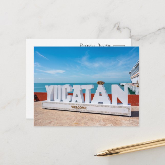 Välkommen till Yucatán Vykort (Fram/Back In Situ)