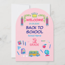 Välkommen tillbaka andra klass till skolan inbjudningar