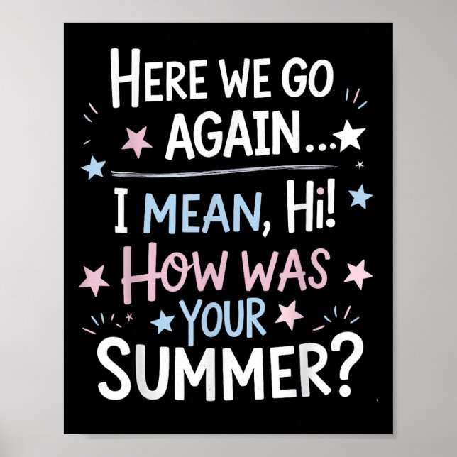 Välkommen tillbaka Im Glad Youre hit, Back to scho Poster (Framsidan)