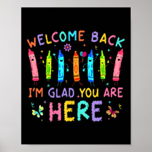 Välkommen tillbaka Jag är glad att du är här Tillb Poster