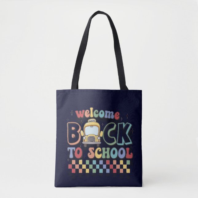 Välkommen tillbaka: Lärare Tote Bag Tygkasse (Framsida)
