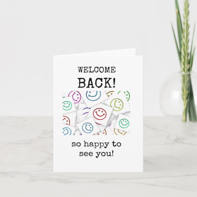 Välkommen tillbaka, så Lycklig att se dig, kort (Framsida)