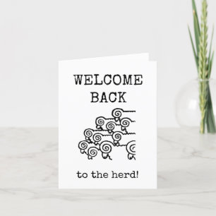 Välkommen tillbaka till Herd Card Tack Kort