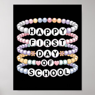 Välkommen Tillbaka Till Skolan Armband Första Skol Poster