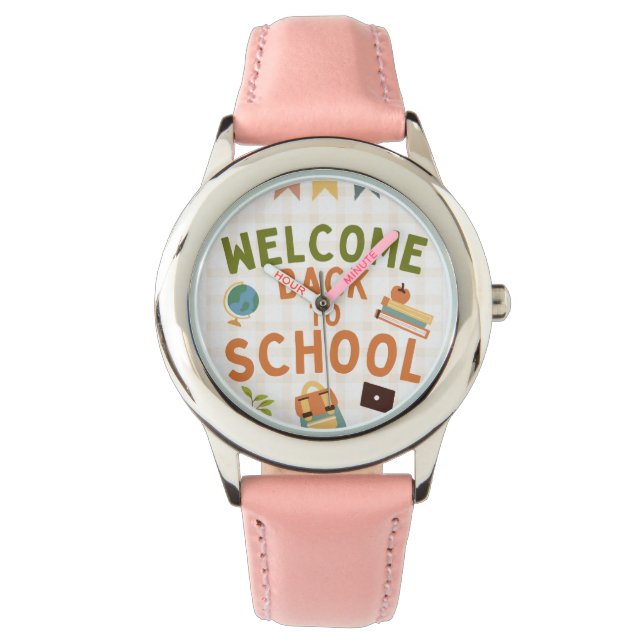 Välkommen Tillbaka Till Skolan Barnklocka Armbandsur (Framsida)