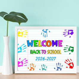 Välkommen Tillbaka Till Skolan Första Skoldagen  Poster