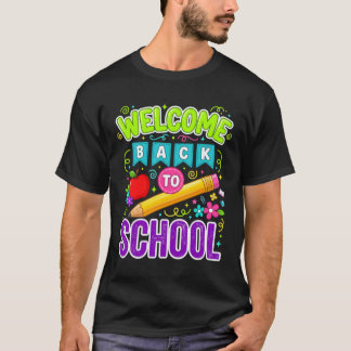 Välkommen Tillbaka Till Skolan Första Skoldagen T Shirt