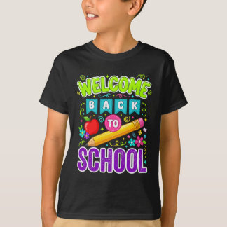 Välkommen tillbaka till skolan första skoldagen t shirt