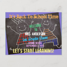 Välkommen Tillbaka Till Skolan Lägg Till Namn Lära Vykort