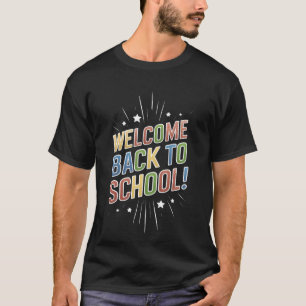 Välkommen tillbaka till skolan lärare första skold t shirt