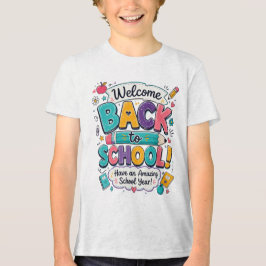 Välkommen Tillbaka Till Skolan Söt Pastell Typogra T Shirt
