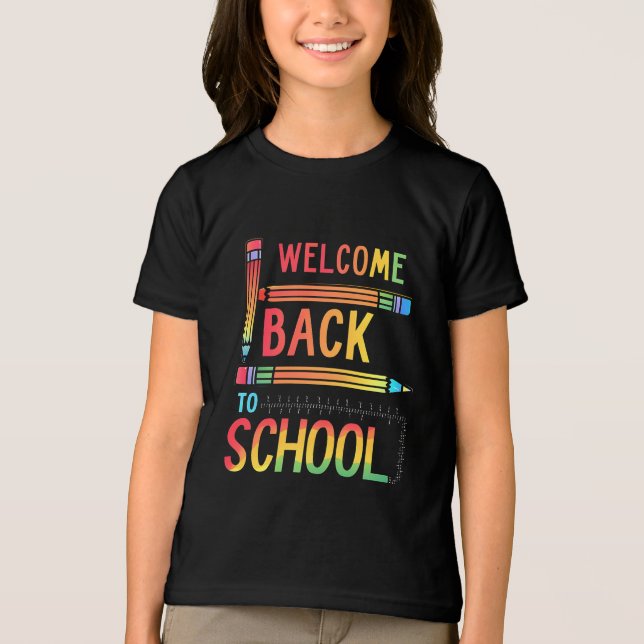 Välkommen tillbaka till skolan t shirt (Framsida)