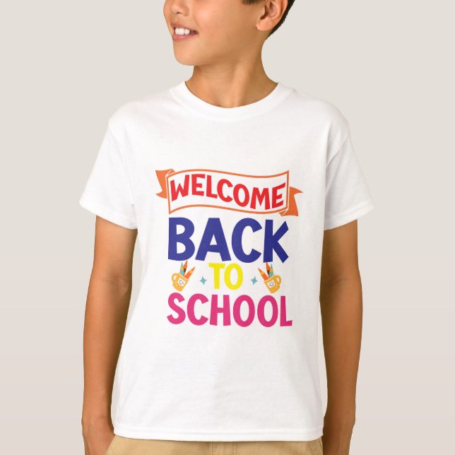 Välkommen Tillbaka Till Skolan T Shirt (Framsida)