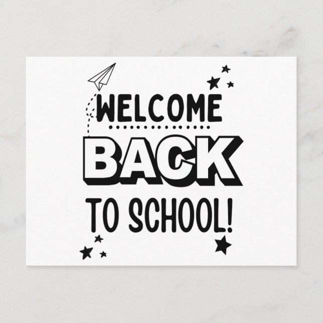 Välkommen tillbaka till skolan! tilläggskort (Framsida)
