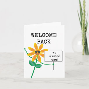 Välkommen tillbaka, vi missade dig, Cute Card Kort
