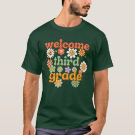 VÄLKOMMEN TREDJE KLASSE TILLBAKA TILL SKOLAN FÖRST T SHIRT