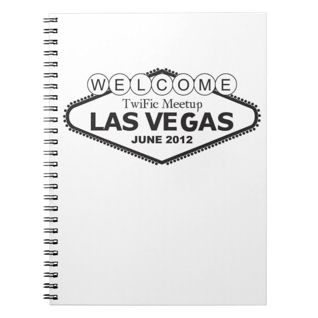 VÄLKOMMEN TwiFic Meetup LAS VEGAS anteckningsbok (Framsidan)