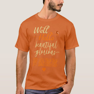Välkommen vacker höst med litet höstfågel G T Shirt