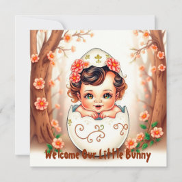 Välkommen vår lilla kanin julkort