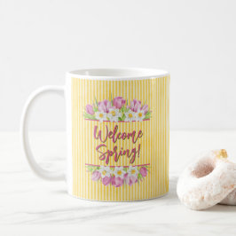 Välkommen vår tulpan och påsklilja kaffemugg